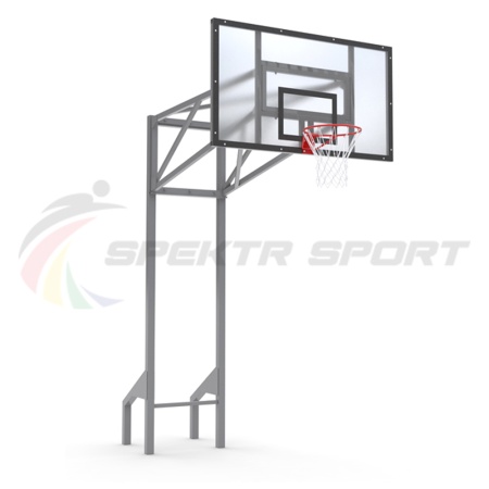 Купить Стойка баскетбольная уличная усиленная со щитом из оргстекла, кольцом и сеткой SP D 413 в Барнауле 